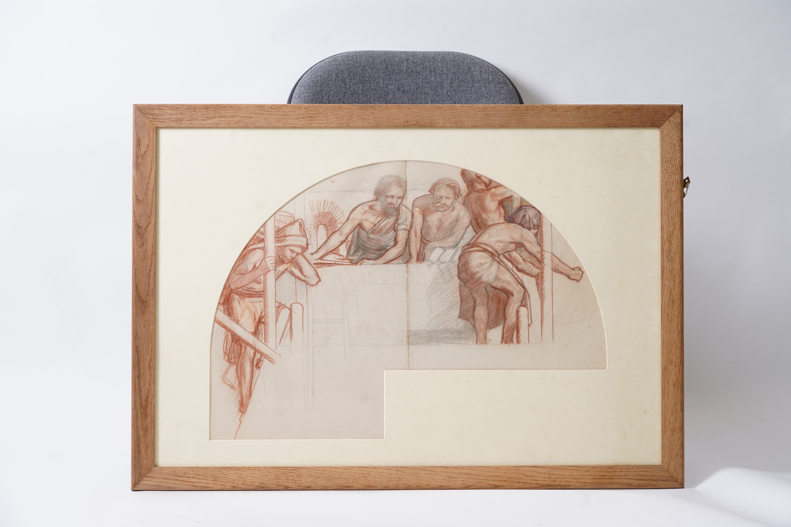 Harry Robert Mileham, (1873-1957), Study of figures labouring